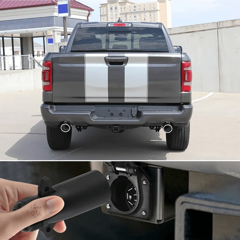 RV Style 7 Pin Trailer Wiring Adapter Plug 7 Way Blade Trailer Connector For Easy Towing Compatibil 6