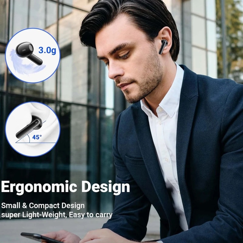 Bluetooth Earbuds Noise Cancelling Wireless Headset Waterproof TWS For Trucker 2