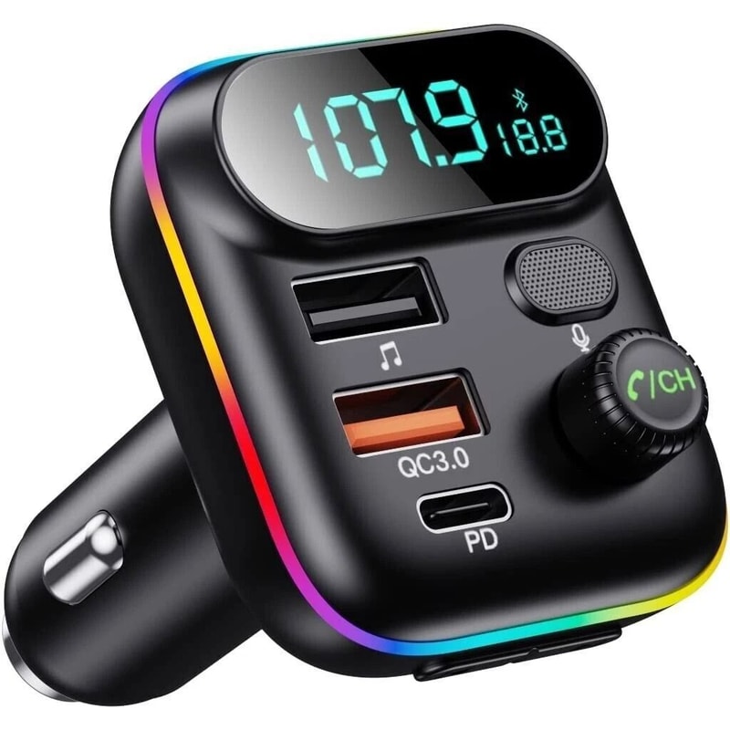 Bluetooth FM Transmitter Car Adapter USB Radio Hands Free Music Player 0