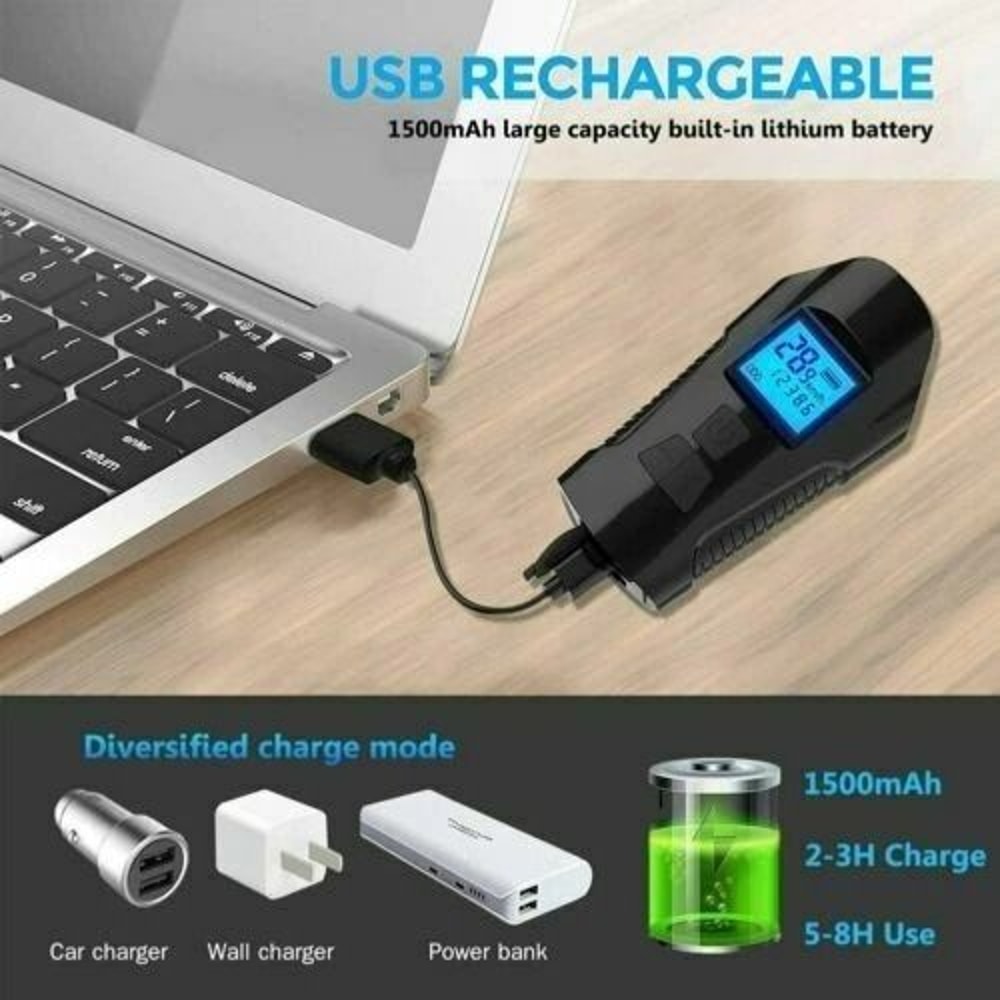 Rechargeable LED Bike Light Set With Horn And Speedometer 1