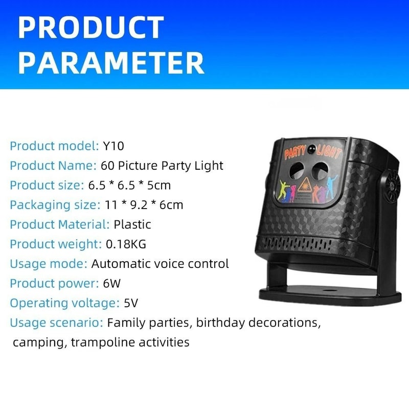 60 Pattern RGB LED Laser Projector DJ Disco Party Light 5