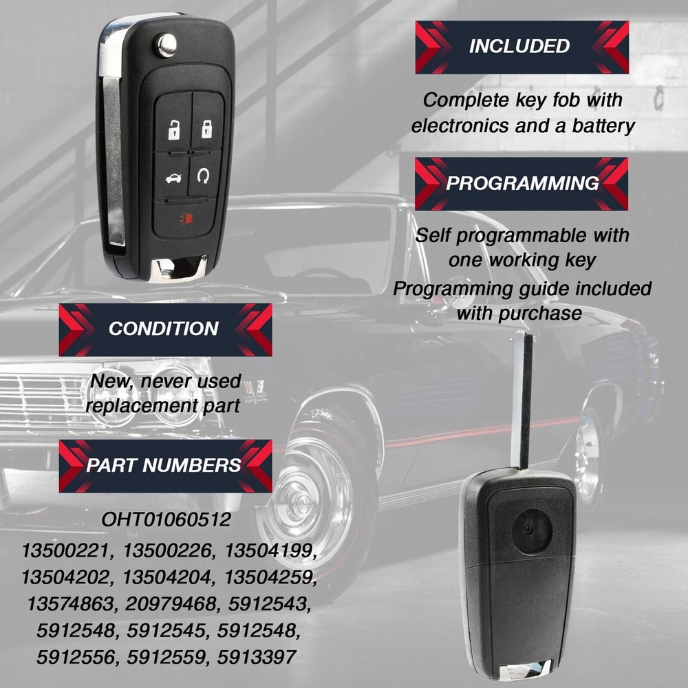 GMC Terrain Key Fob Remote Flip Key 5