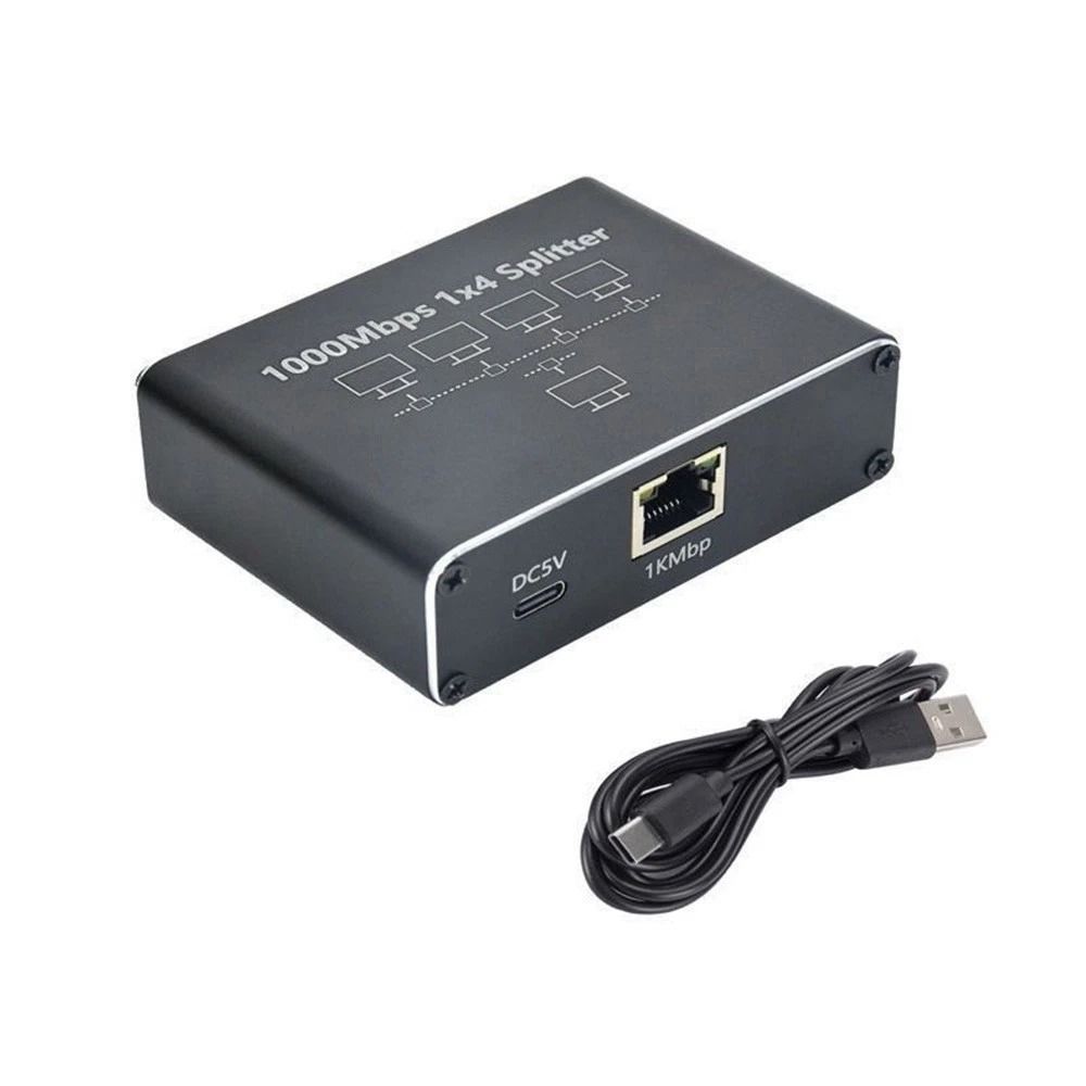 Gigabit Ethernet Splitter RJ45 LAN Network Adapter 0