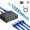 Gigabit Ethernet Splitter RJ45 LAN Network Adapter 12