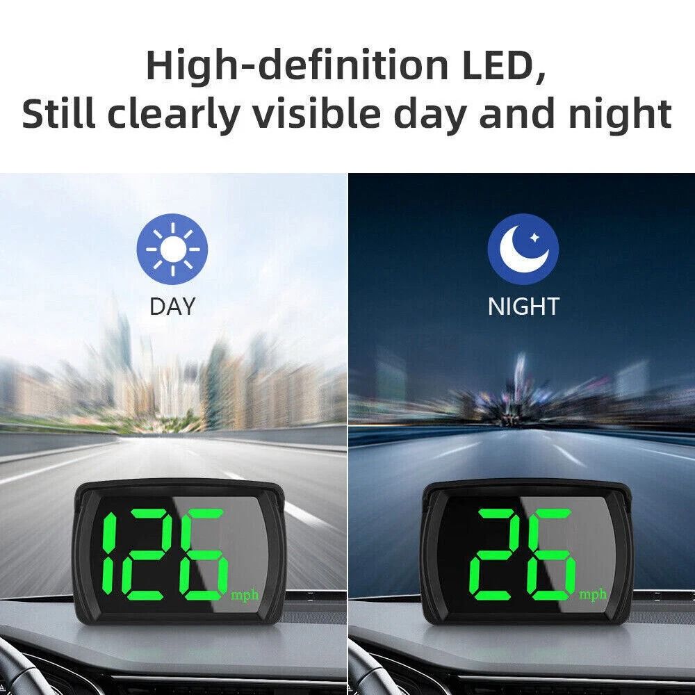 GPS Digital Speedometer HUD For Car Truck Motorcycle MPH Odometer Display 6