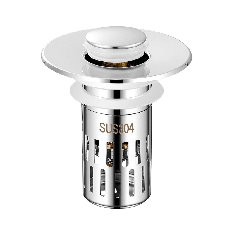 Universal Bathroom Sink Stopper With Pop Up Drain Strainer 1