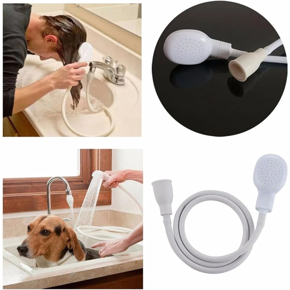 Portable Sink Sprayer Hose For Hair Washing Pets And Baby Bath Rinsing 4