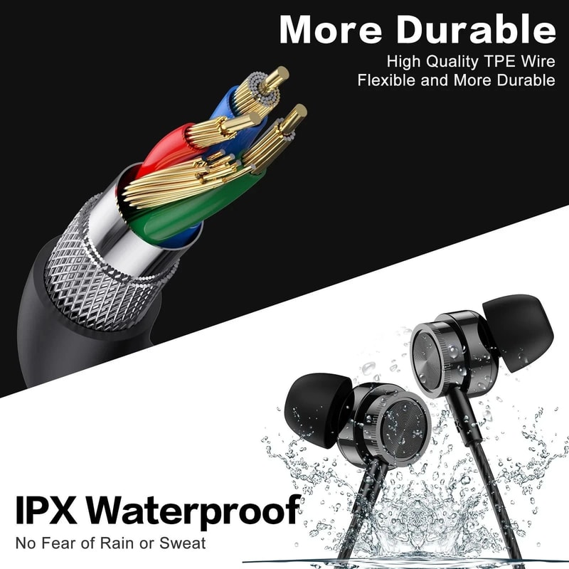 USB C Wired Earbuds With Mic For IPhone And Samsung Galaxy 1