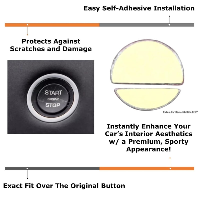 BMW Push Start Button Cover In Gloss Black Carbon Fiber 7