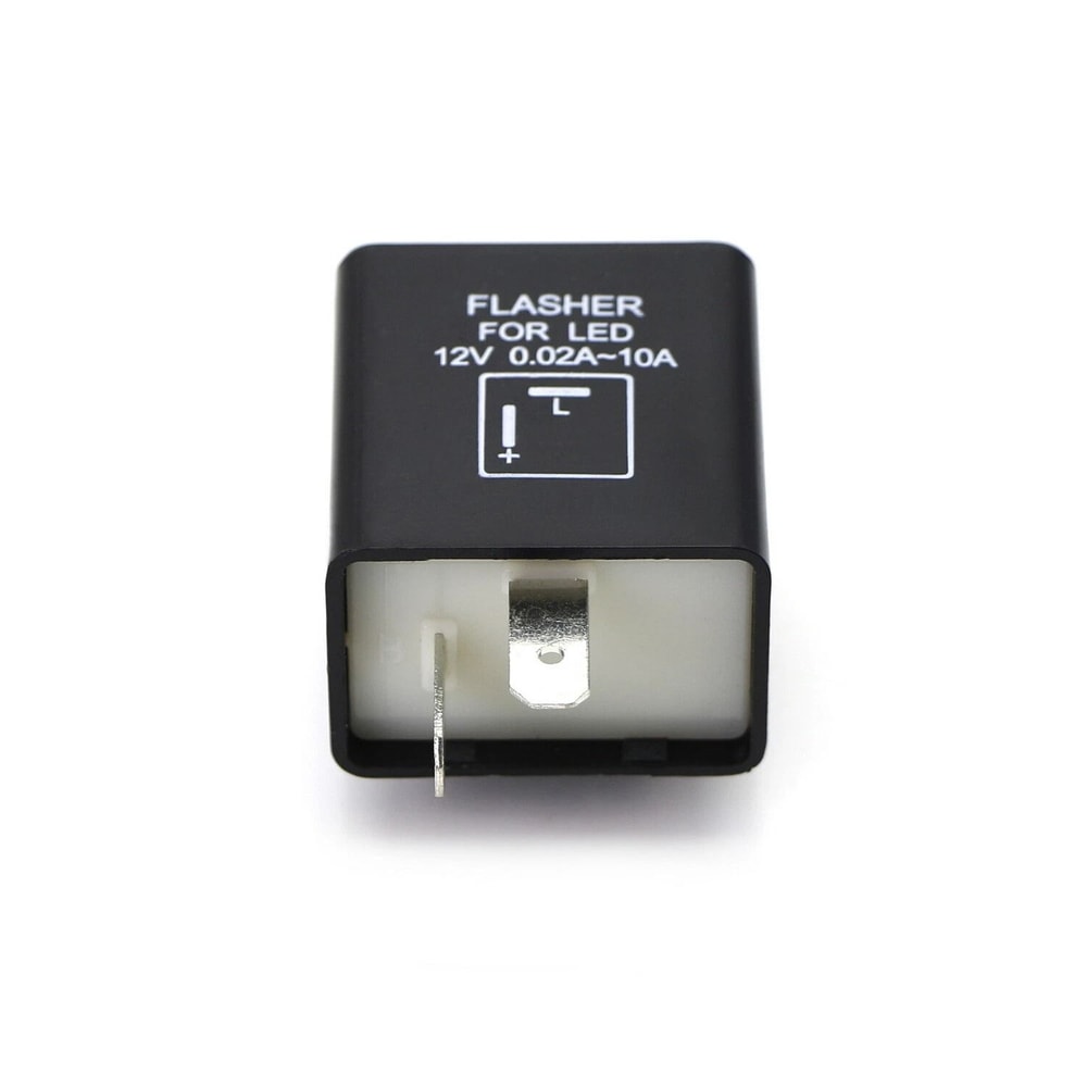 2 Pin LED Flasher Relay Hyper Flash Fix For Turn Signal Lights 7