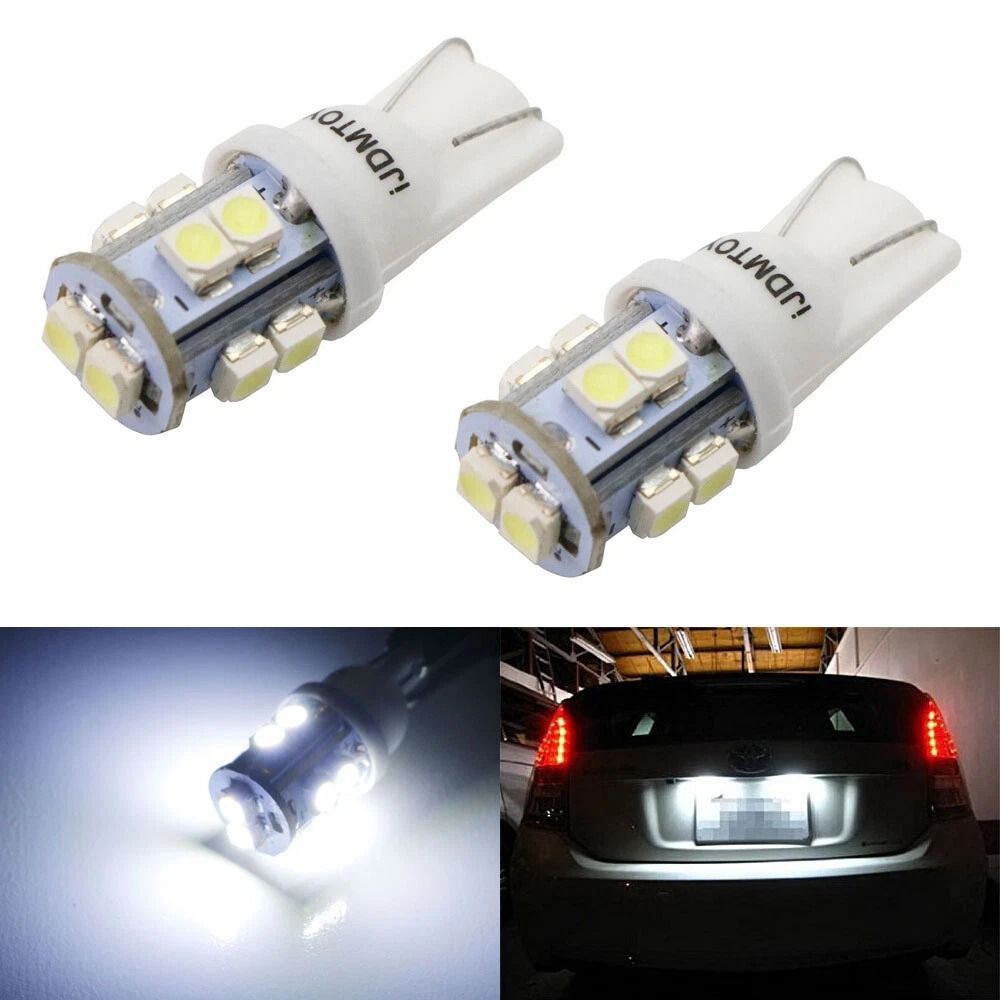 White T10 LED Bulbs License Plate Lights 7