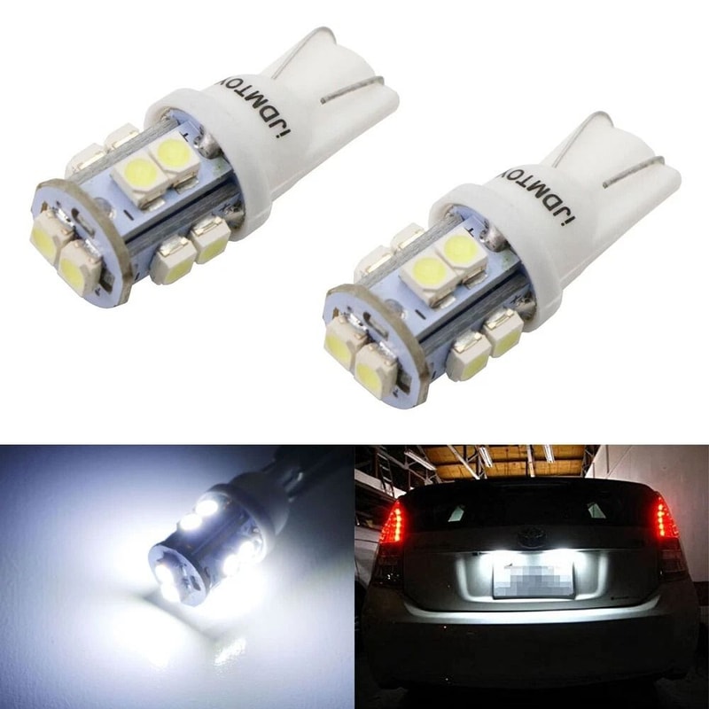 White T10 LED Bulbs License Plate Lights 7