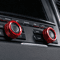 Red Aluminum Porsche Knob Covers For AC Climate And Radio Volume 0