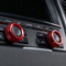 Red Aluminum Porsche Knob Covers For AC Climate And Radio Volume 0