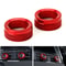 Red Aluminum Porsche Knob Covers For AC Climate And Radio Volume 7