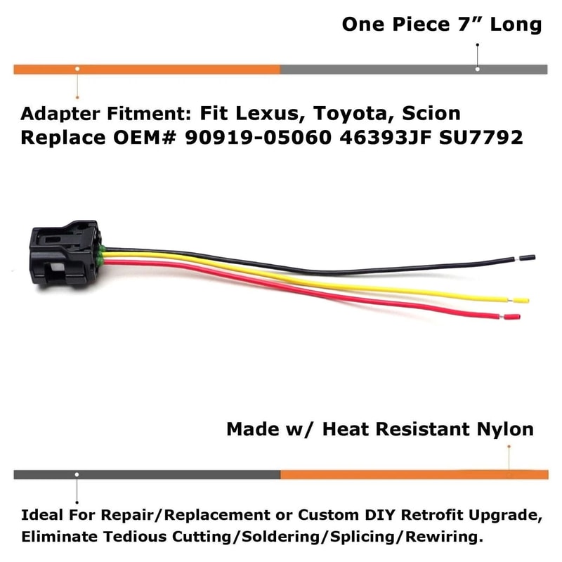 Camshaft Position Sensor Connector With Pigtail For Lexus Toyota Scion 3