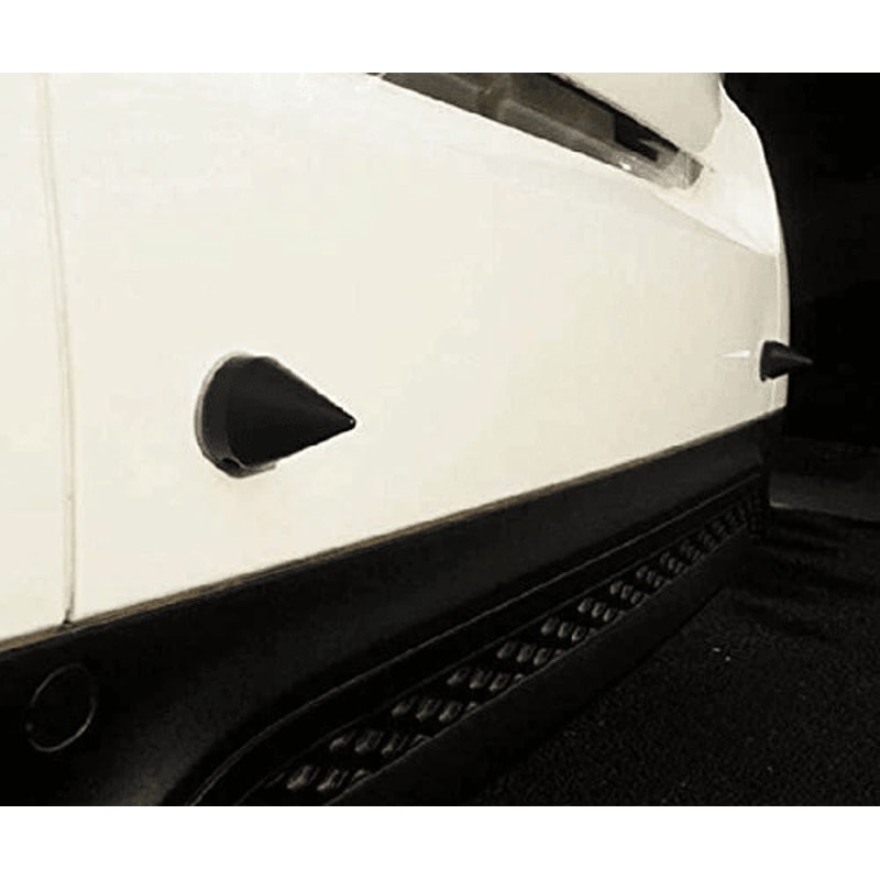 Black Smart Fortwo Bumper Protector Spikes Front Or Rear Guard Set 1