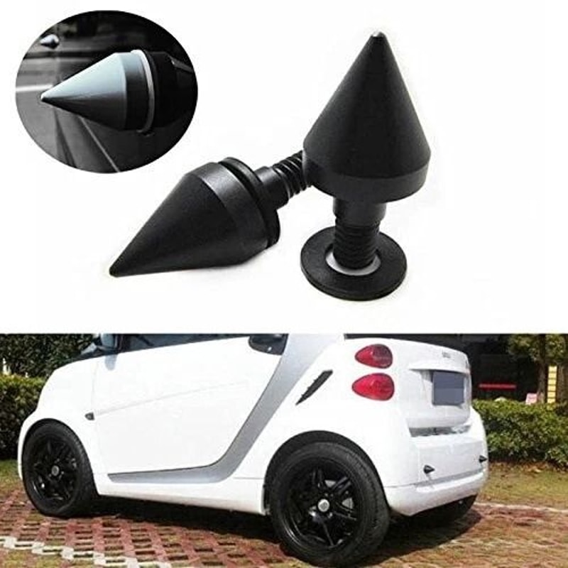 Black Smart Fortwo Bumper Protector Spikes Front Or Rear Guard Set 0