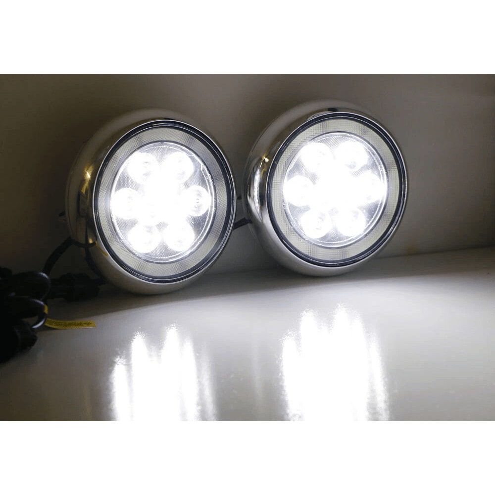 MINI Cooper LED Rally Lights With Halo DRL Ring Black 8