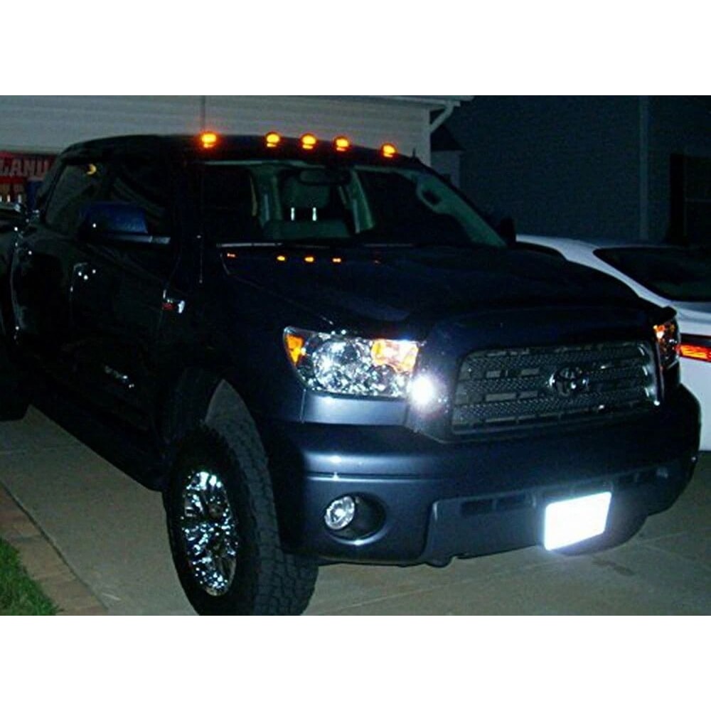 Clear Lens Amber LED Cab Roof Marker Lights For Truck SUV RV Van 2