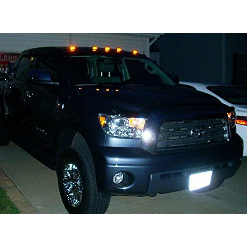 Clear Lens Amber LED Cab Roof Marker Lights For Truck SUV RV Van 2