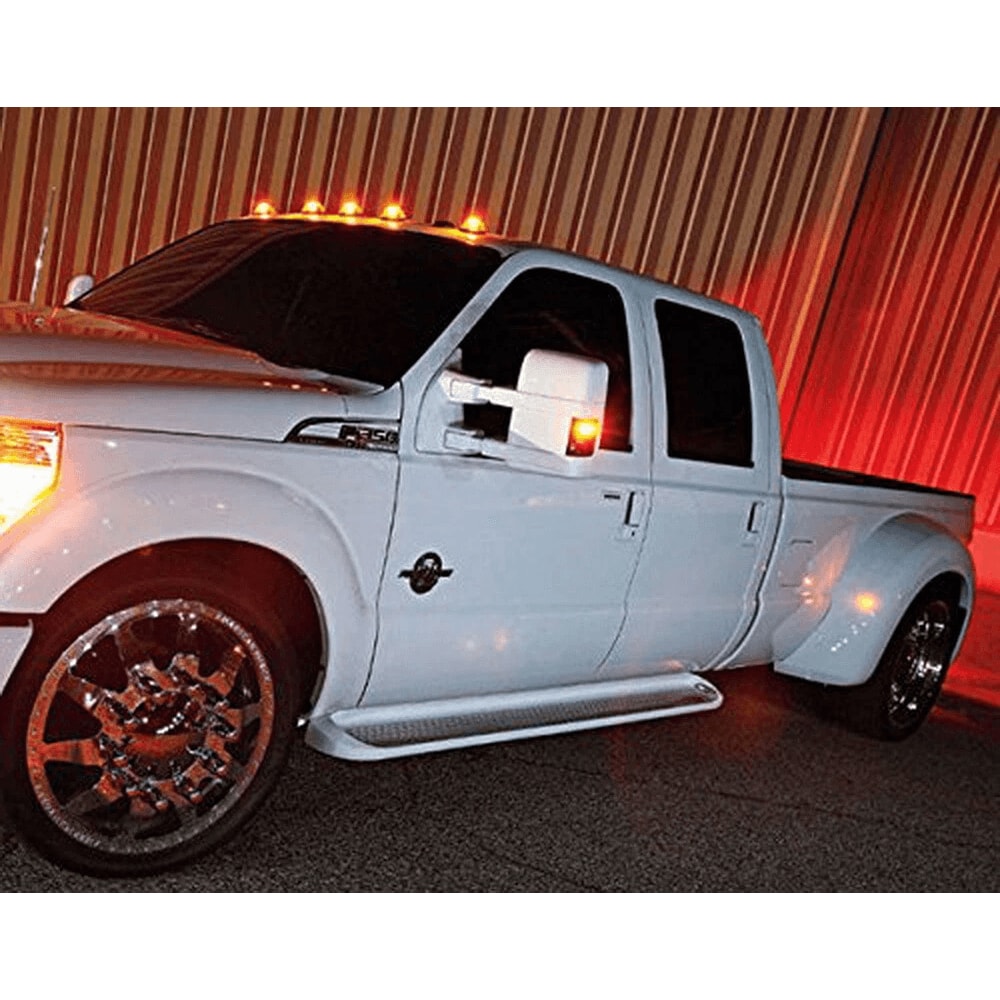 Clear Lens Amber LED Cab Roof Marker Lights For Truck SUV RV Van 3