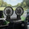USB Dual Head Car Fan 3 Speed Quiet Portable Desk Cooling Fan 1