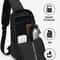 Waterproof Sling Bag With USB Port For Men 3