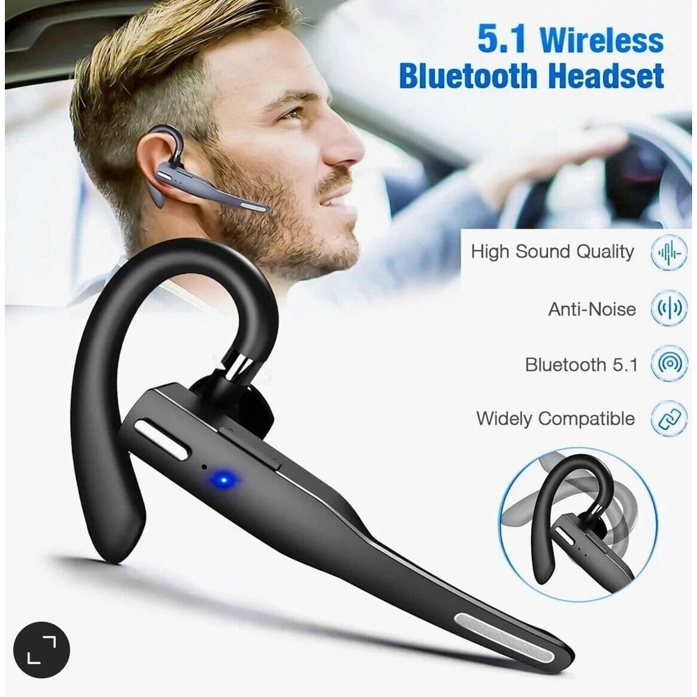 Trucker Bluetooth Headset With Mic Noise Cancelling Wireless Earpiece 7