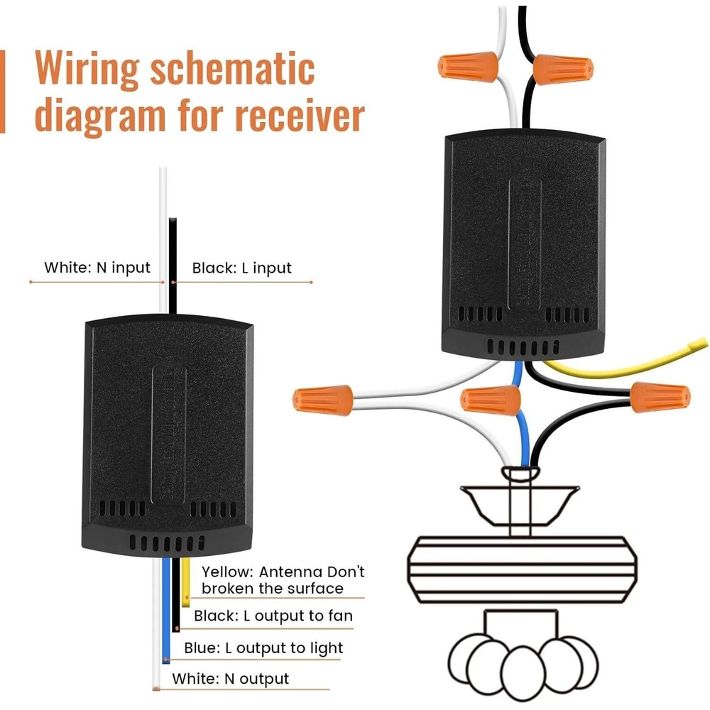 Universal Ceiling Fan Remote Control Kit With Wireless Receiver 4