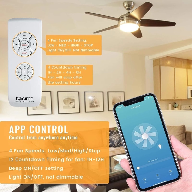 Universal Ceiling Fan Remote Control Kit With Wireless Receiver 8