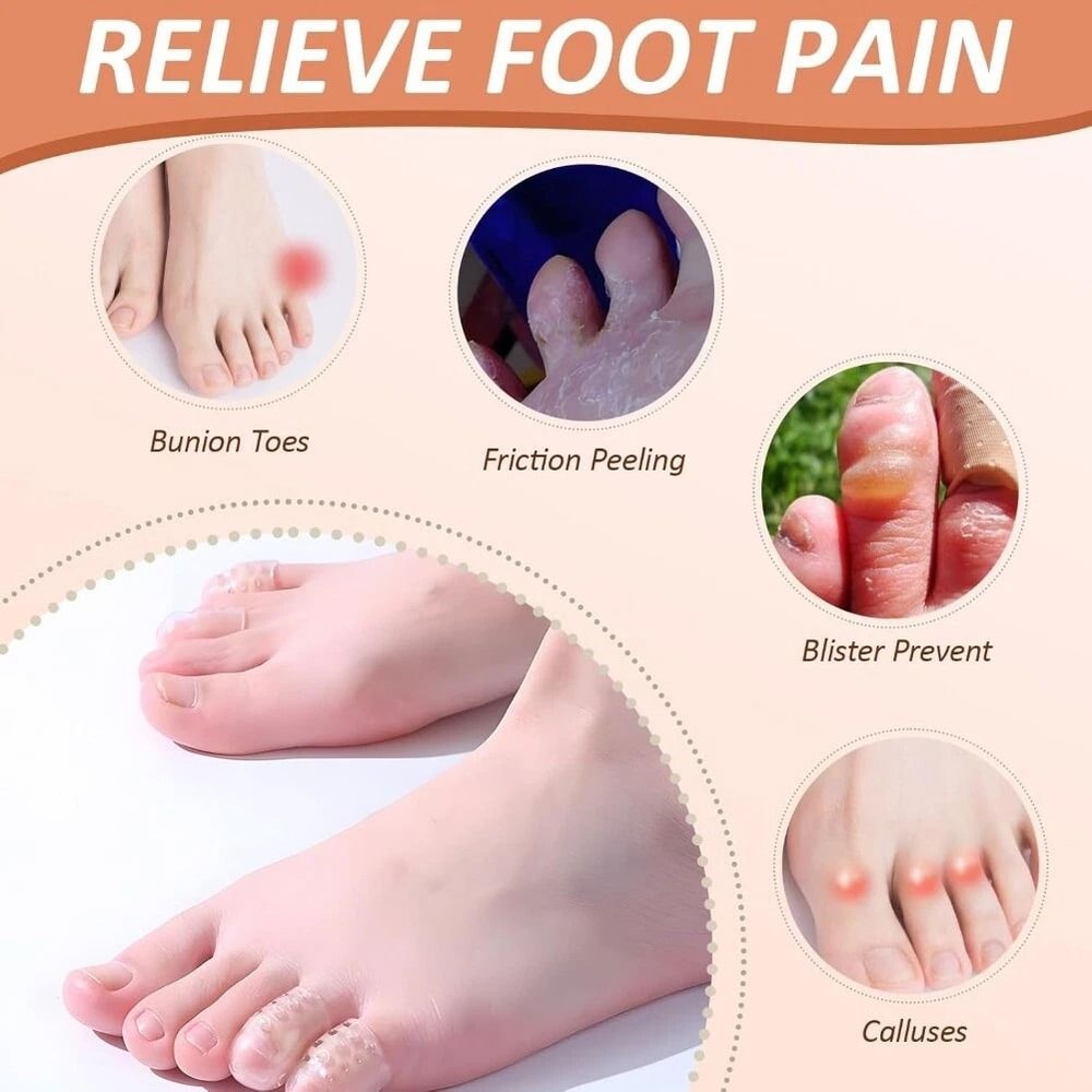 Clear Silicone Toe Protectors For Blister Relief And Anti Friction Comfort 3