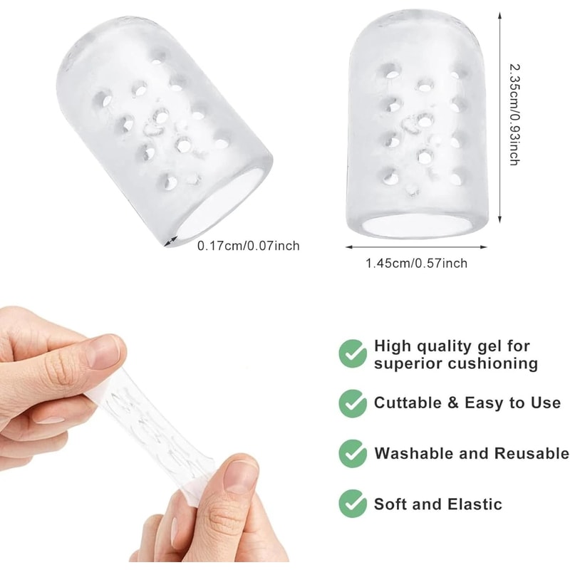 Clear Silicone Toe Protectors For Blister Relief And Anti Friction Comfort 11