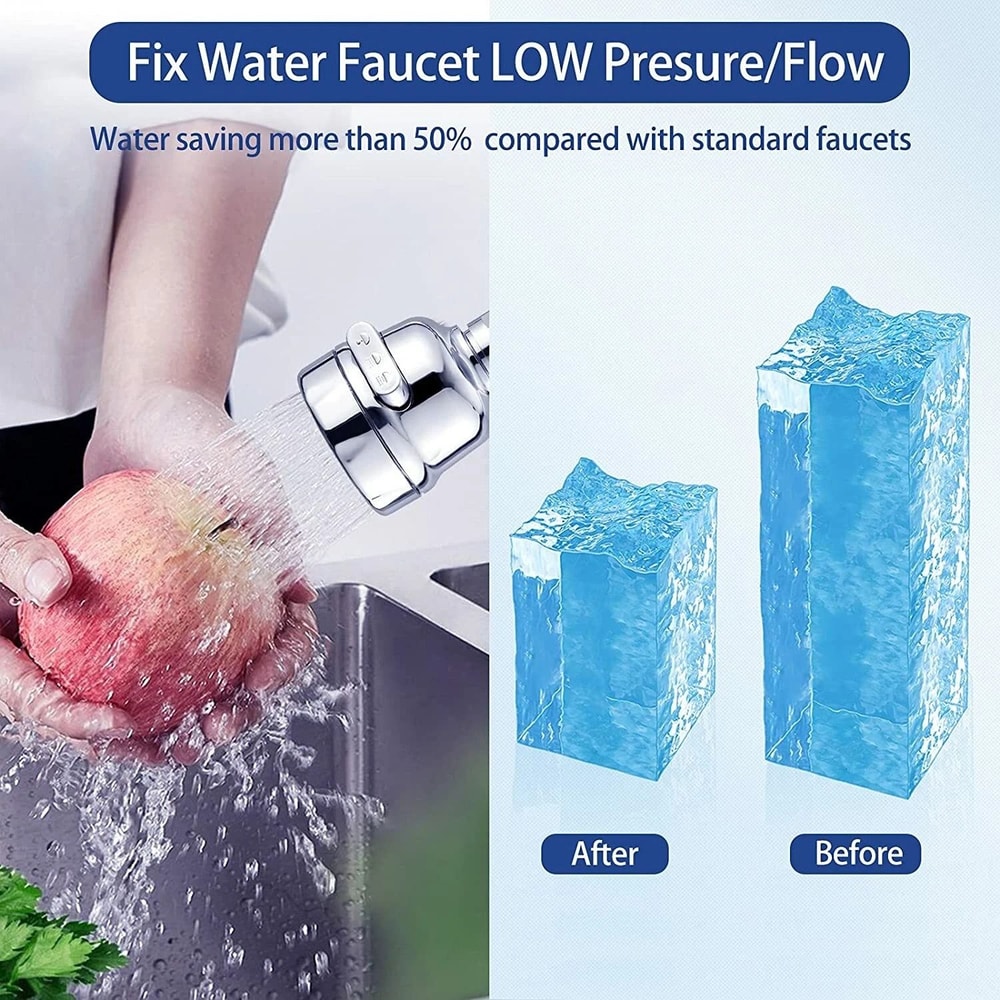360 Rotating Water Saving Faucet Extender Sink Sprayer Aerator Nozzle 3