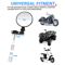 Round Motorcycle Bar End Mirrors Pair For Honda Yamaha Suzuki 2