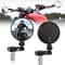 Round Motorcycle Bar End Mirrors Pair For Honda Yamaha Suzuki 0