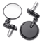 Round Motorcycle Bar End Mirrors Pair For Honda Yamaha Suzuki 9
