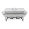3 Pan Stainless Steel Food Warmer Buffet Server With Lids For Catering 2
