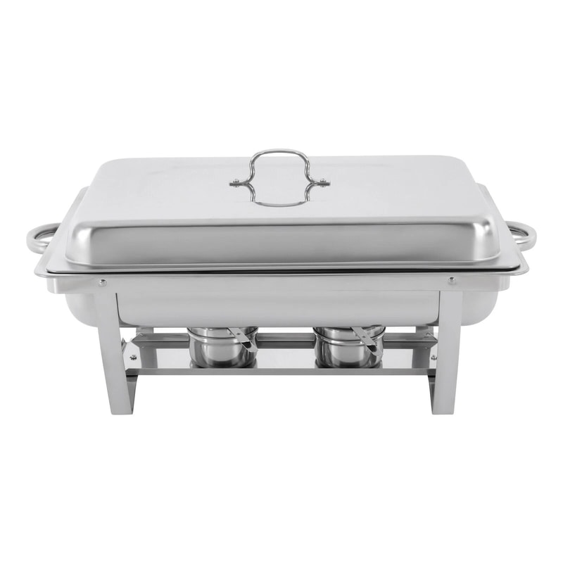 3 Pan Stainless Steel Food Warmer Buffet Server With Lids For Catering 2