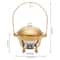 Round Chafing Dish Buffet Server With Gold Accent 9