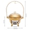 Round Chafing Dish Buffet Server With Gold Accent 9