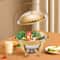 Round Chafing Dish Buffet Server With Gold Accent 10