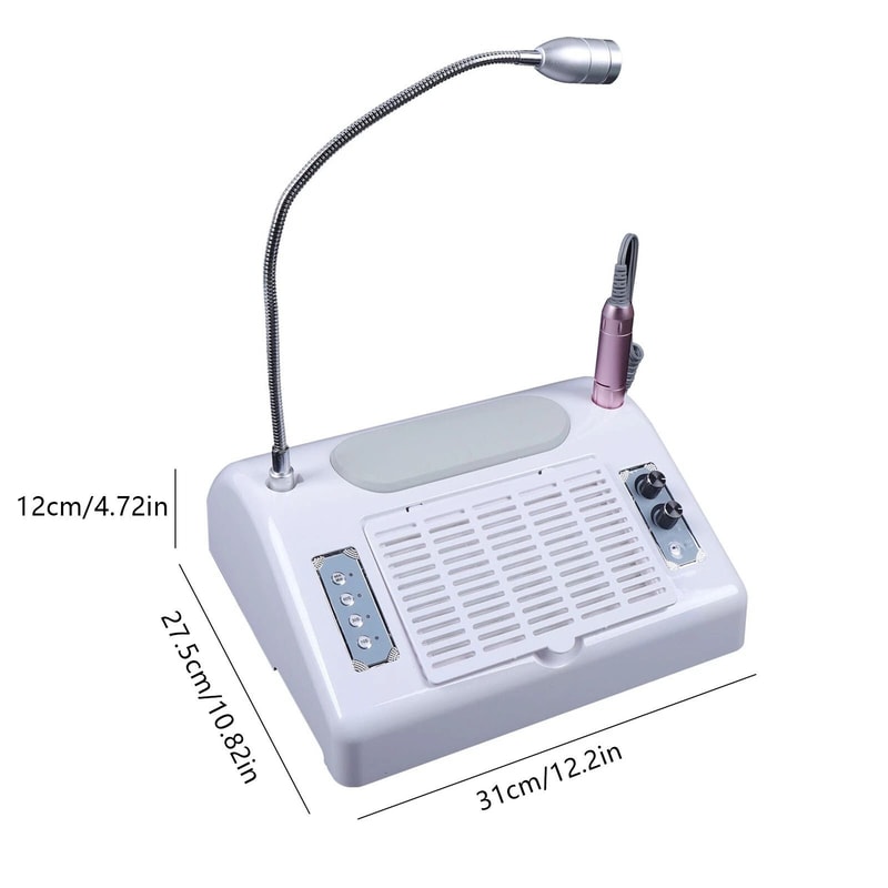 5 In 1 Manicure And Pedicure Kit With Nail Drill Dust Collector LED Light 3