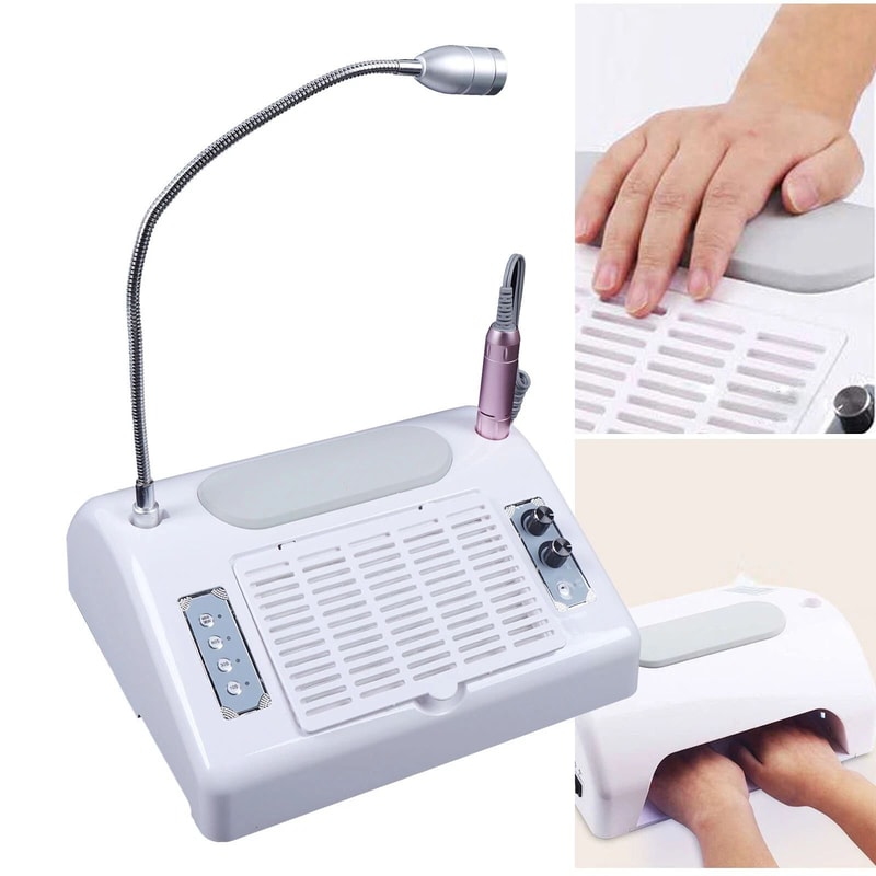 5 In 1 Manicure And Pedicure Kit With Nail Drill Dust Collector LED Light 7
