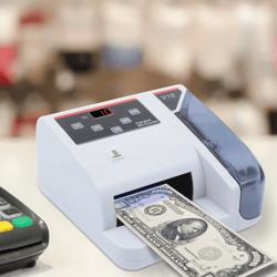 pro grade portable money counter with uv/mg/wm counterfeit detection