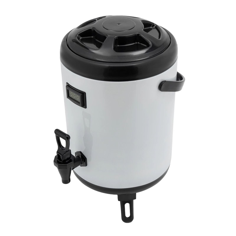 Insulated Beverage Dispenser With Thermometer Hot Cold Drink Server 1