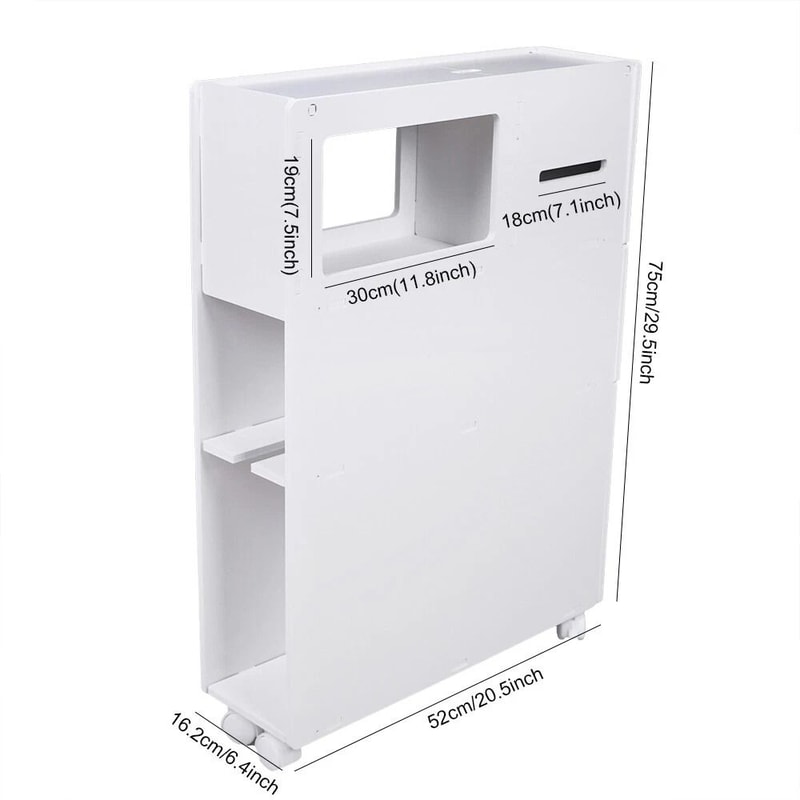 Premium Slim Bathroom Storage Cabinet Narrow Freestanding Bathroom Floor Cabinet Organizer 12
