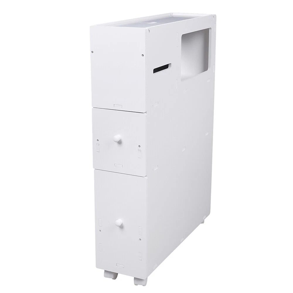 Premium Slim Bathroom Storage Cabinet Narrow Freestanding Bathroom Floor Cabinet Organizer 3