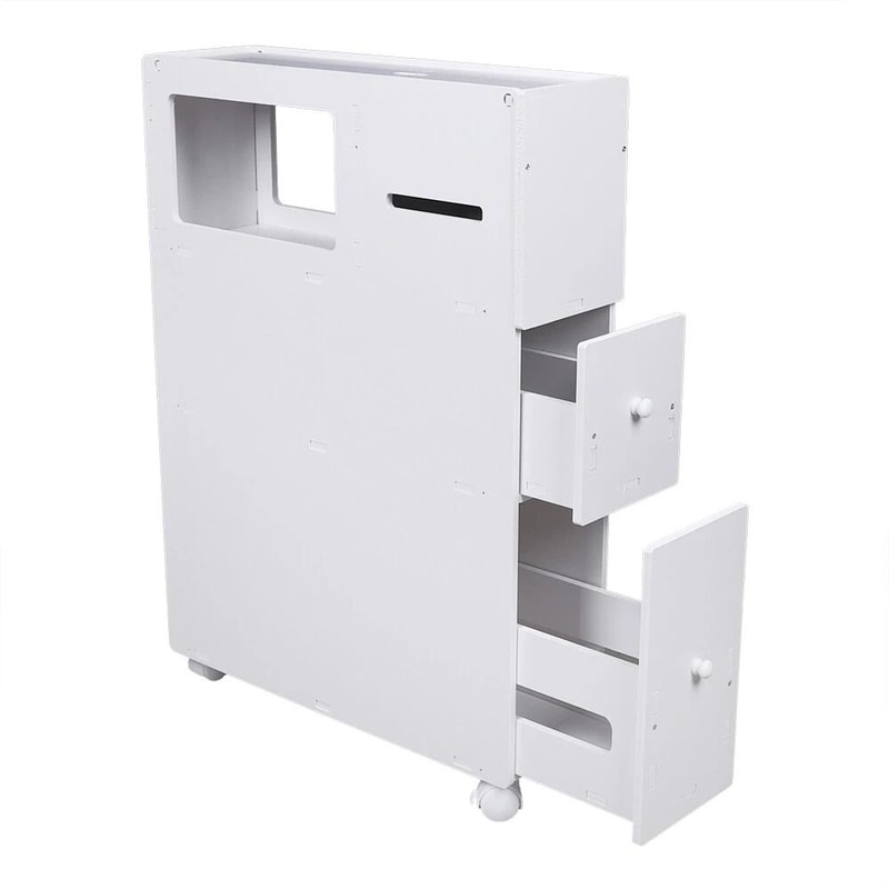 Premium Slim Bathroom Storage Cabinet Narrow Freestanding Bathroom Floor Cabinet Organizer 7