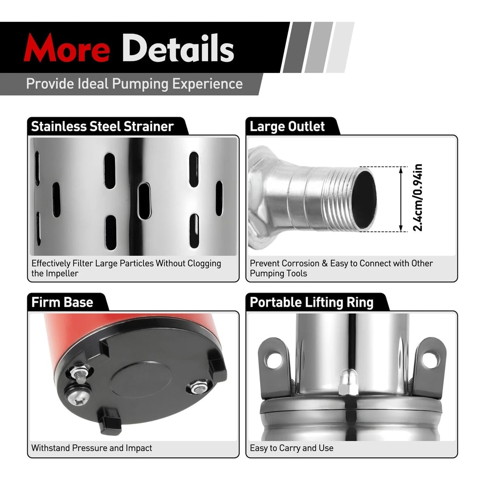 DC Stainless Steel Deep Well Water Pump High Efficiency Durable Submersible Pump 2